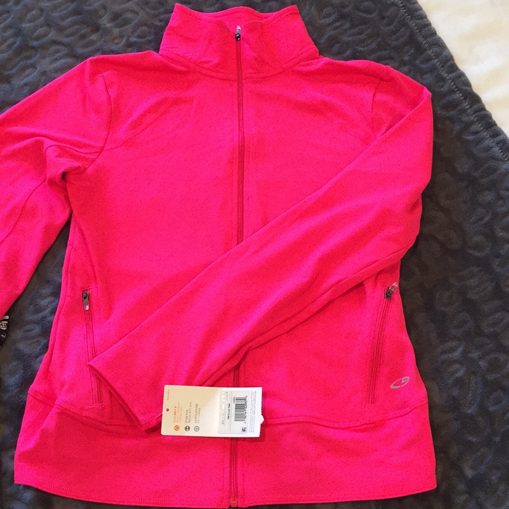Champion Duo Dry Stretch Zip up Top Hot Pink Small